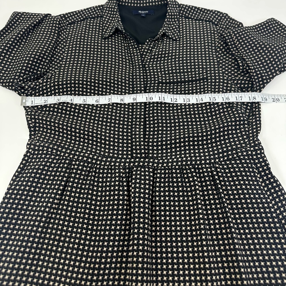 Madewell Black and White Long Sleeve Dress - Picture 5 of 5
